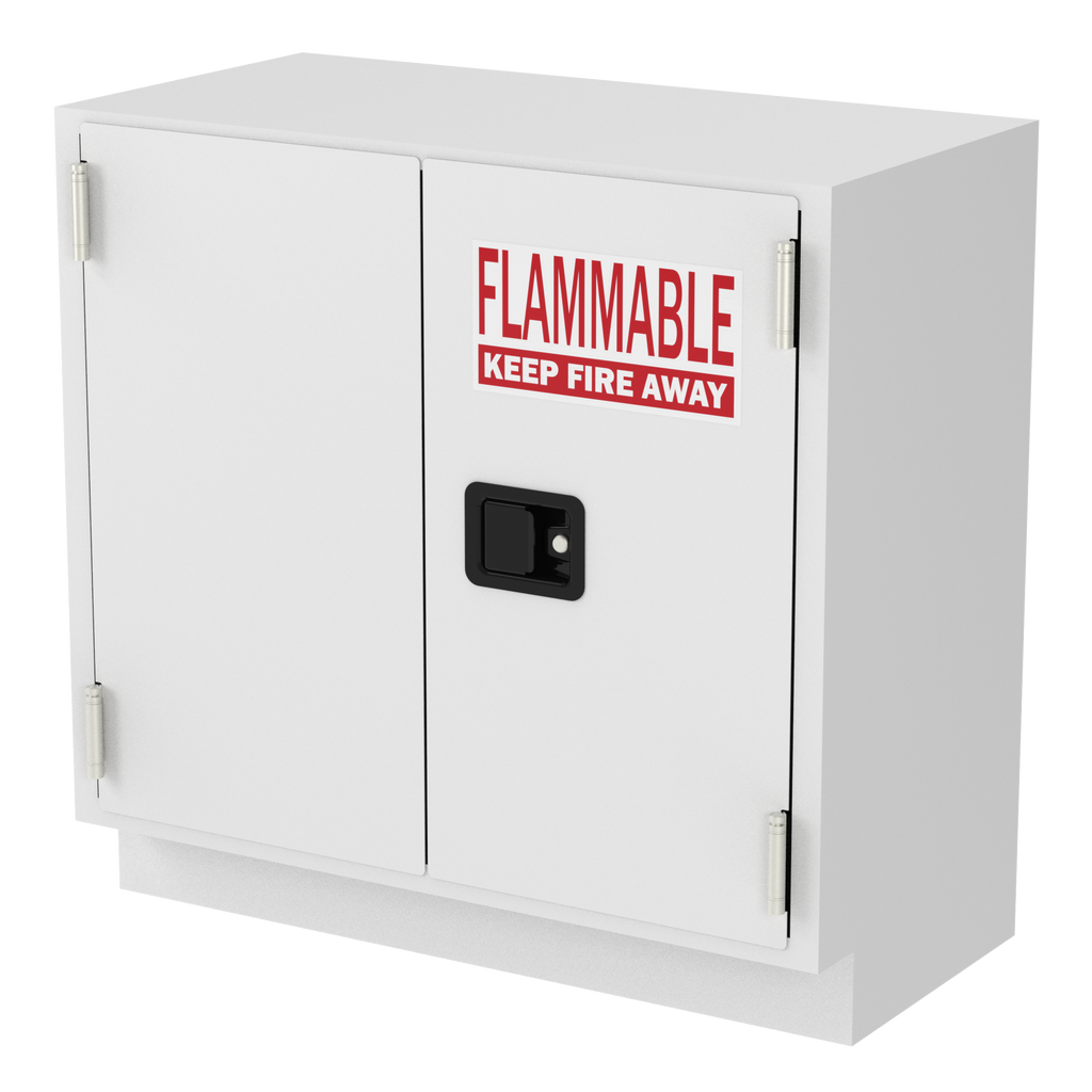 IQ Labs Flammable Storage Cabinets, 45 degree right view, SKU FLAM3536-18