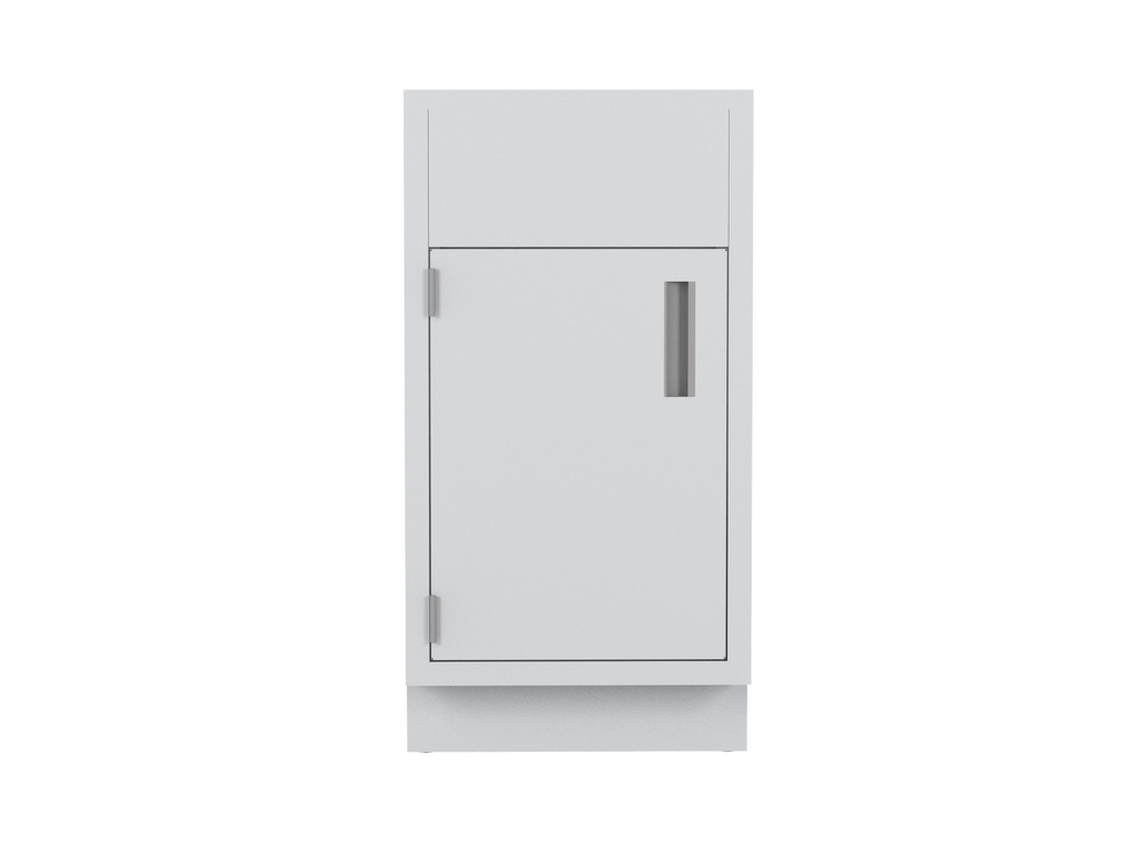 IQ Labs Sink Base Cabinets - 35 in High, front view, SKU B3518-10SL, off-white