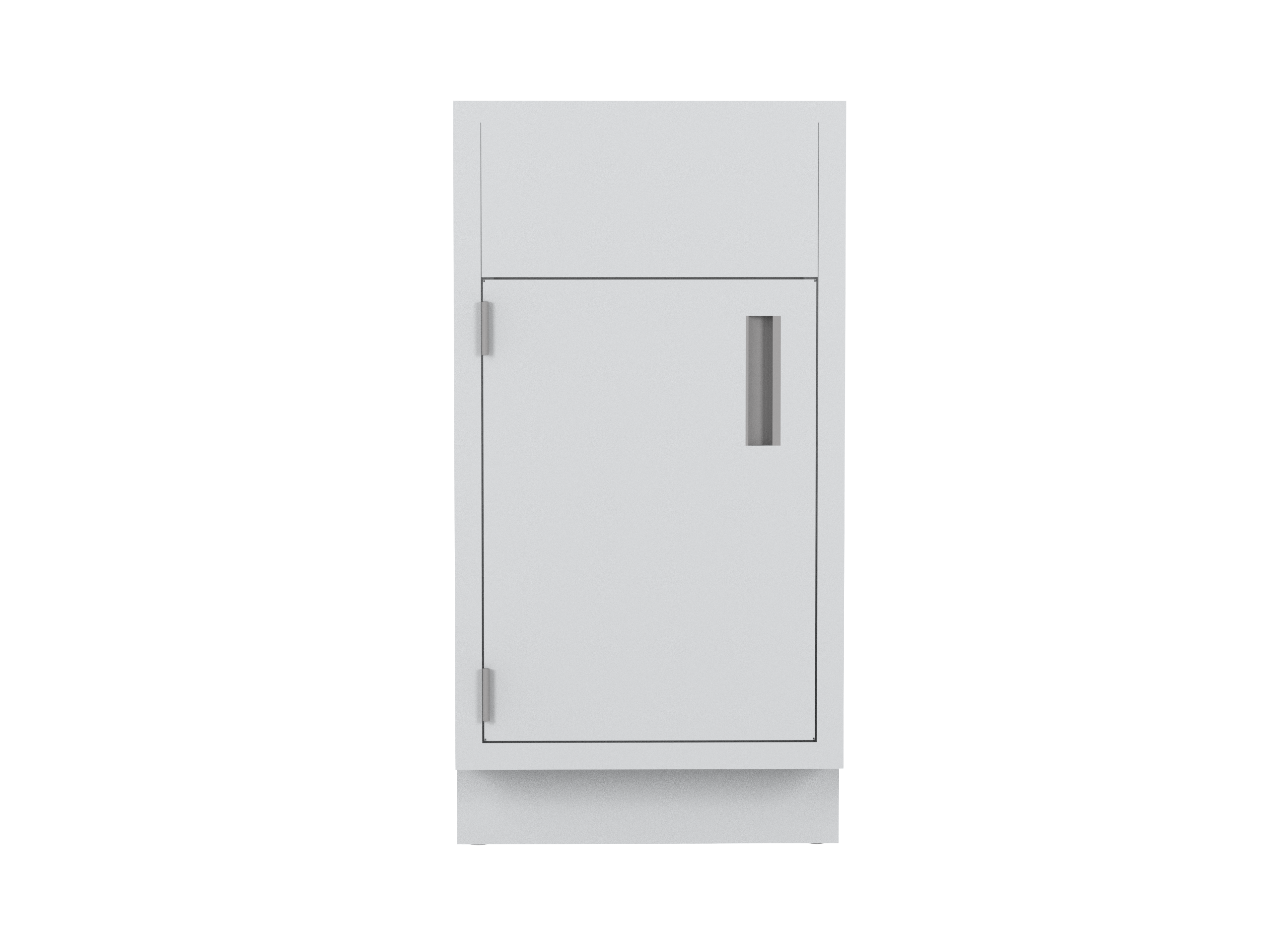 IQ Labs Sink Base Cabinets - 35 in High, front view, SKU B3518-10SL, off-white