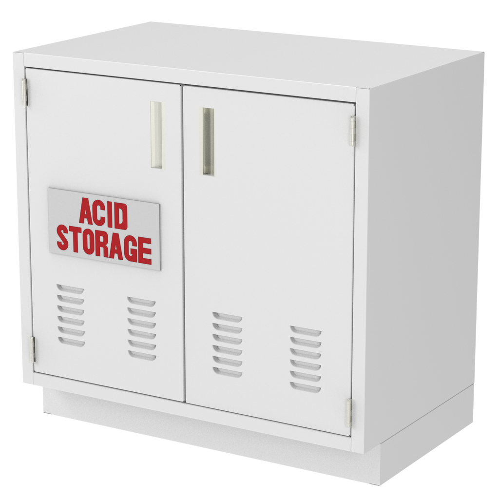 IQ Labs Acid and Corrosive Storage Cabinets, 45 degree right view, SKU ASB3536-22D