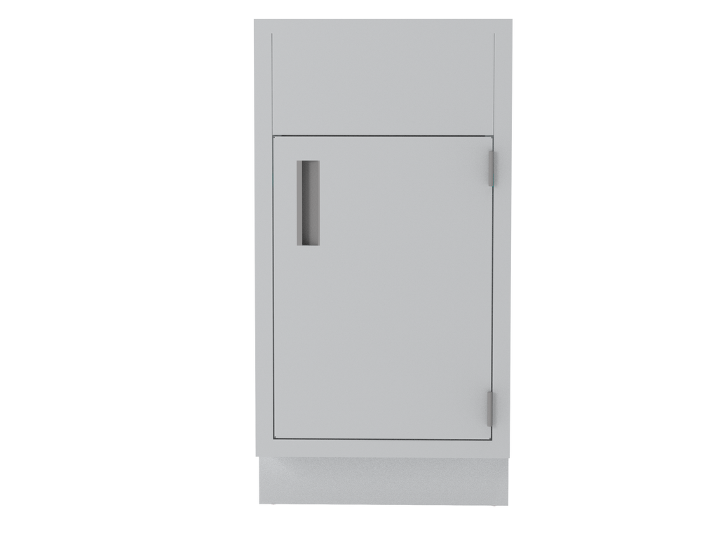 IQ Labs Hood Base Cabinets - 35 in High, 22 in Deep, front view, SKU B3518-10PR, off-white