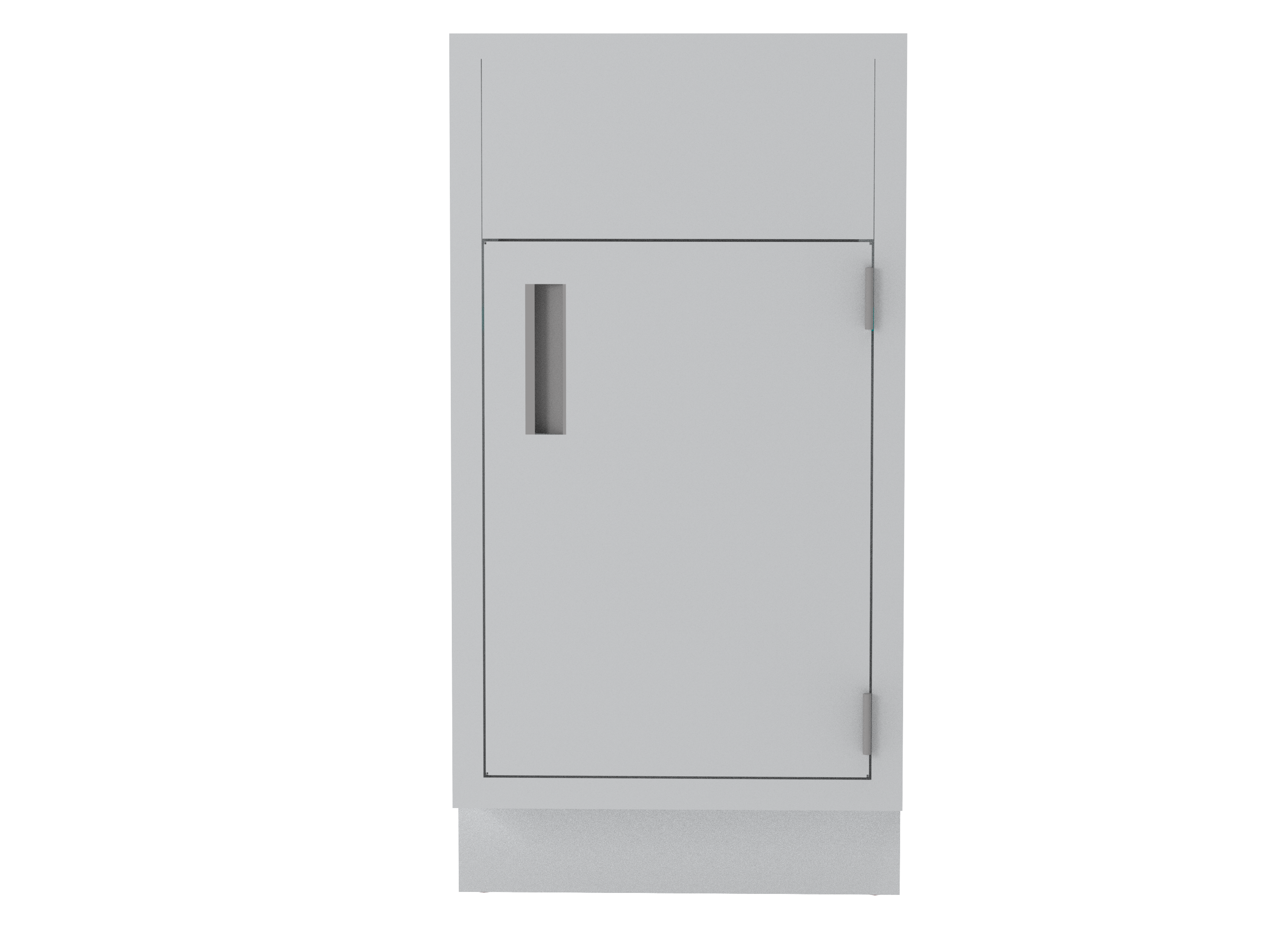 IQ Labs Hood Base Cabinets - 35 in High, 22 in Deep, front view, SKU B3518-10PR, off-white