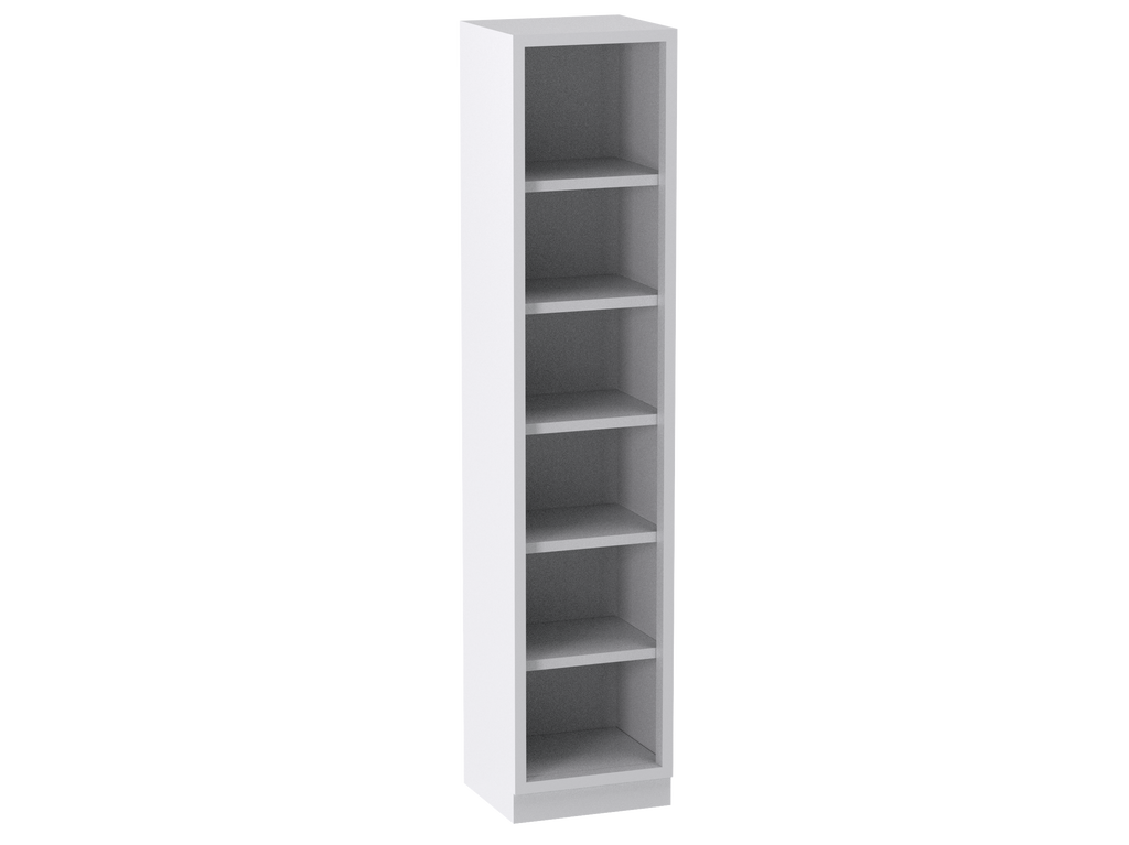 IQ Labs Floor Cases / Standing Storage Cabinets, 45 degree left view, SKU 3F8418-00016, off-white