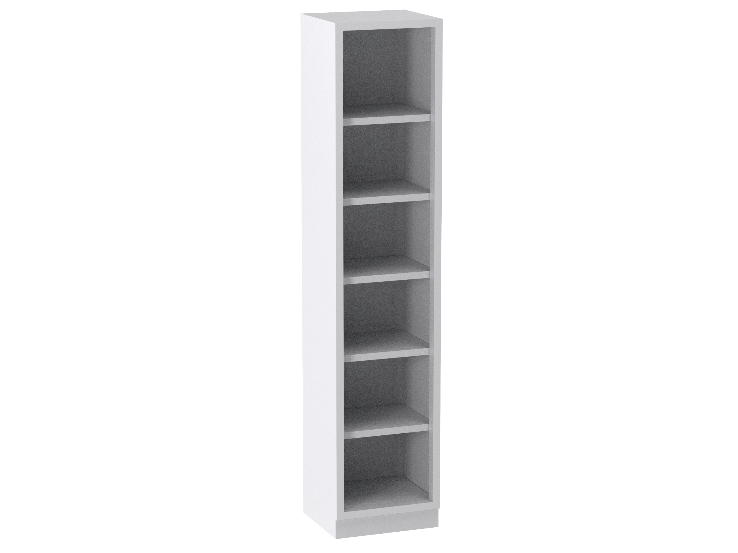 IQ Labs Floor Cases / Standing Storage Cabinets, 45 degree left view, SKU 3F8418-00016, off-white