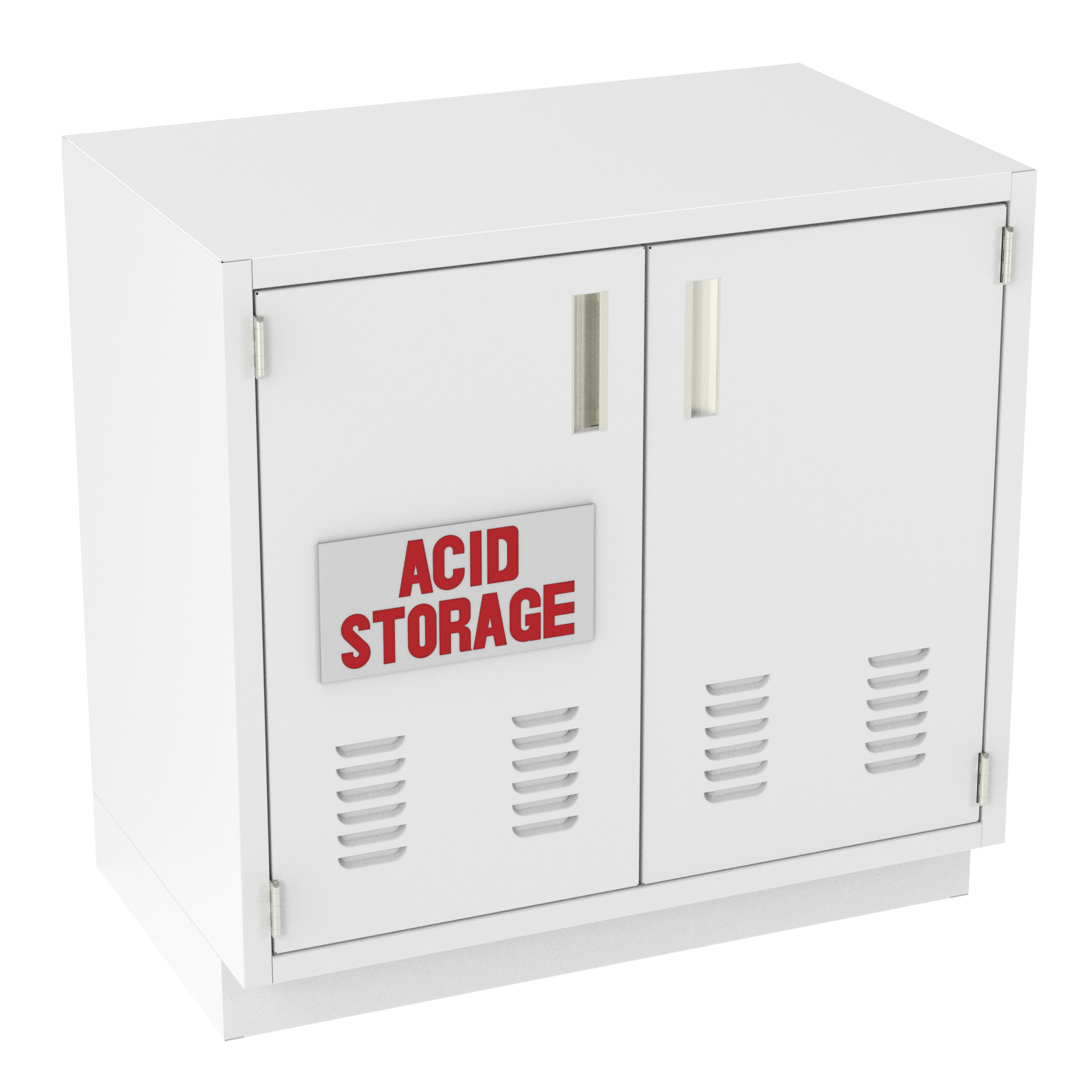 IQ Labs Acid and Corrosive Storage Cabinets, 45 degree left view, SKU ASB3536-22D