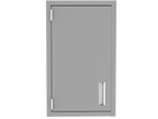 IQ Labs Wall Cases with Shelves, front view, SKU W3018-1SH(L), platinum (gray)